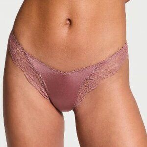 NWT Victoria's Secret Panty Rose Lace-Trim Thong Size XXL